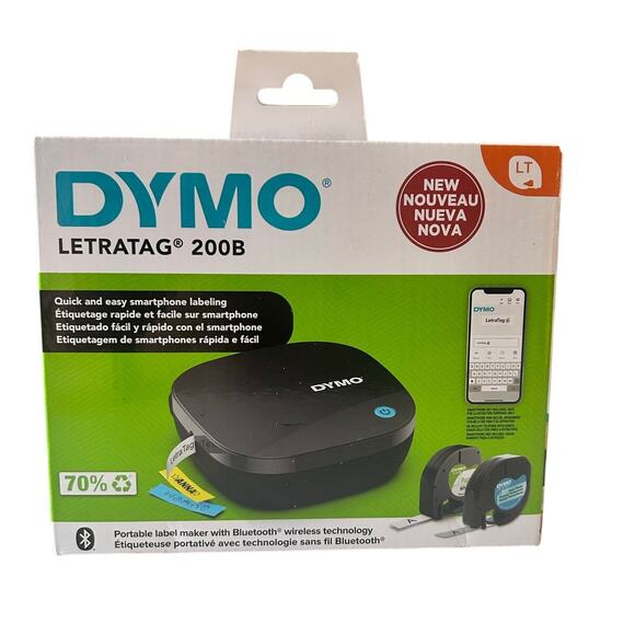 Dymo Letratag 200B Bluetooth Portable Label Maker New in Box - Picture 2 of 6